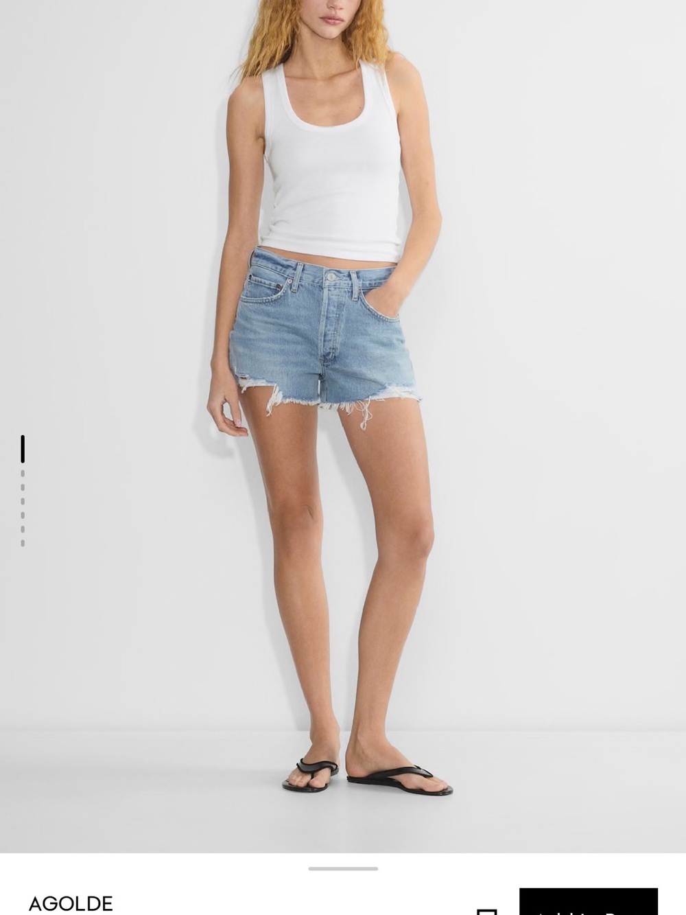 Agolde High Waisted Denim Shorts
